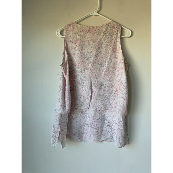 Etcetera 100% Silk Chiffon Floral Sleeveless Top Size 6 Pink Great Condition​ - Picture 2 of 6